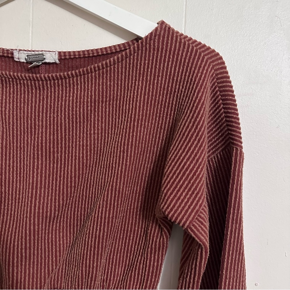 BKE gimmicks washed rib knit top in rust (XS) - Picture 5 of 8